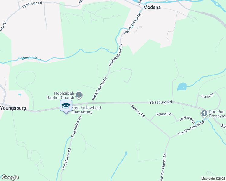 map of restaurants, bars, coffee shops, grocery stores, and more near 335 Hephzibah Hill Road in Coatesville