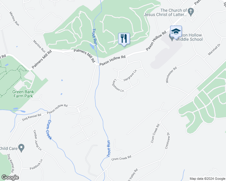 map of restaurants, bars, coffee shops, grocery stores, and more near 33 Langstoon Lane in Media