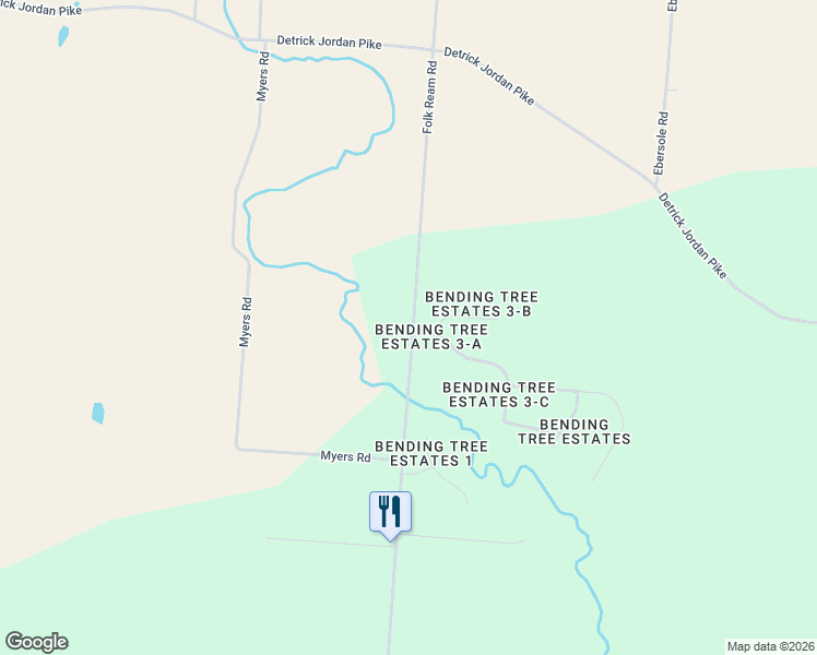 map of restaurants, bars, coffee shops, grocery stores, and more near 1875 Folk Ream Road in Springfield