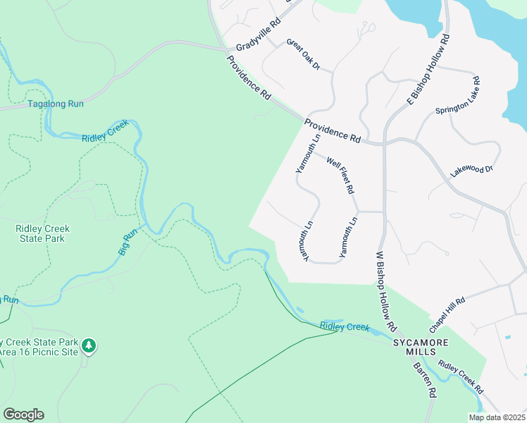 map of restaurants, bars, coffee shops, grocery stores, and more near 3316 Chatham Place in Media