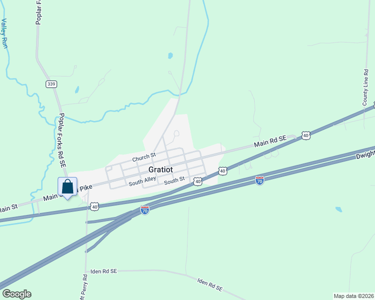 map of restaurants, bars, coffee shops, grocery stores, and more near 328 East Street in Gratiot