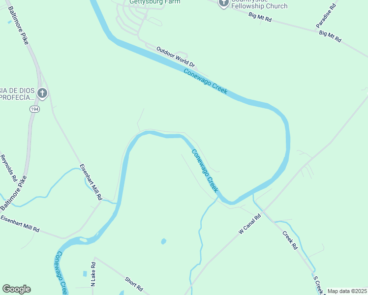 map of restaurants, bars, coffee shops, grocery stores, and more near 723 North Creek Road in East Berlin