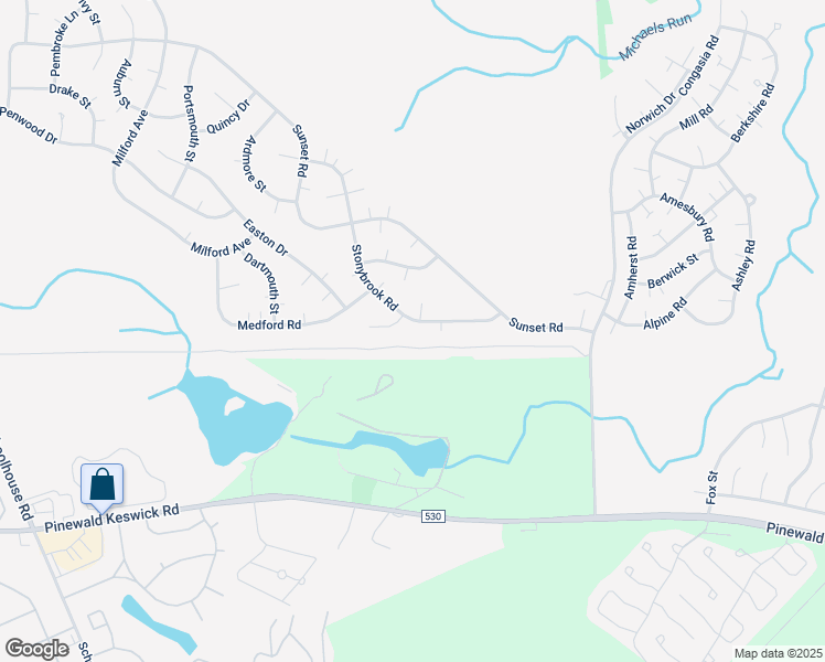 map of restaurants, bars, coffee shops, grocery stores, and more near 42D Stonybrook Road in Manchester Township