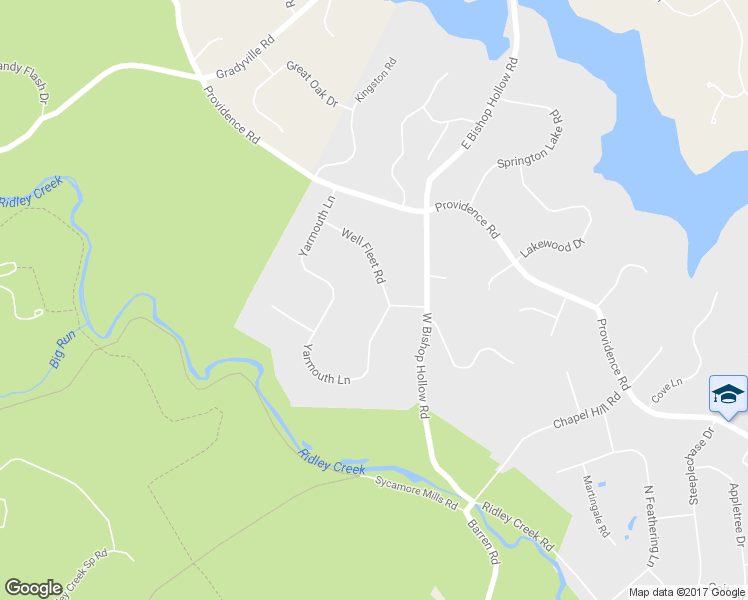 map of restaurants, bars, coffee shops, grocery stores, and more near 30 Well Fleet Road in Media