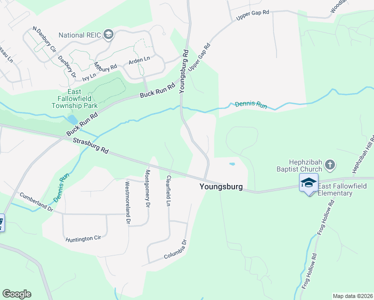 map of restaurants, bars, coffee shops, grocery stores, and more near 75 Youngsburg Road in Chester County