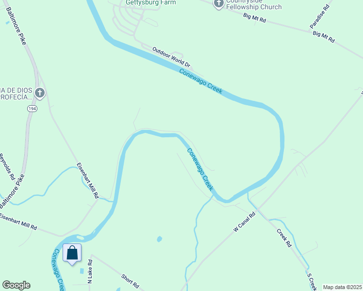 map of restaurants, bars, coffee shops, grocery stores, and more near 723 North Creek Road in East Berlin