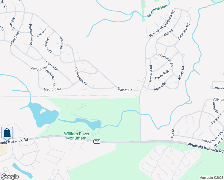 map of restaurants, bars, coffee shops, grocery stores, and more near 50B Stonybrook Road in Manchester Township