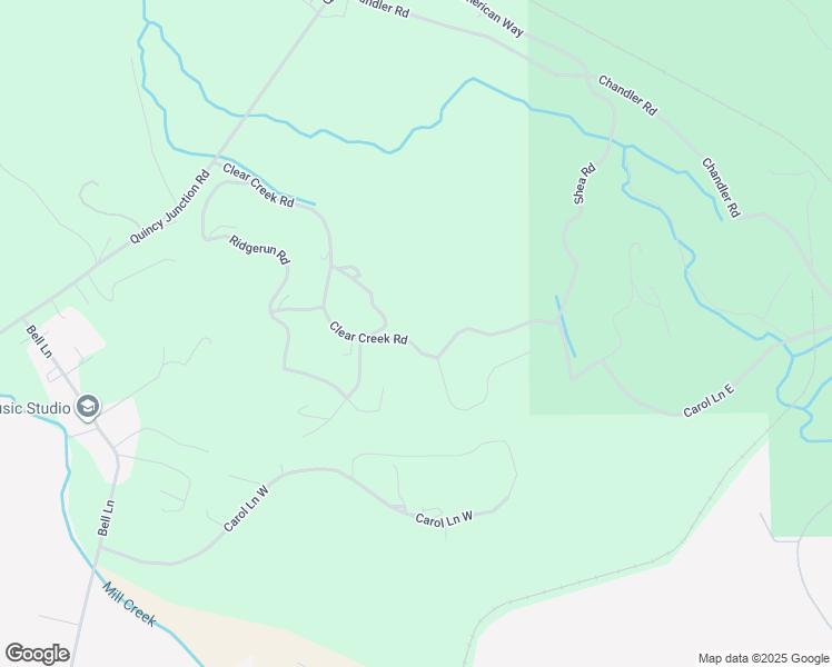 map of restaurants, bars, coffee shops, grocery stores, and more near 2808 Clear Creek Road in Quincy