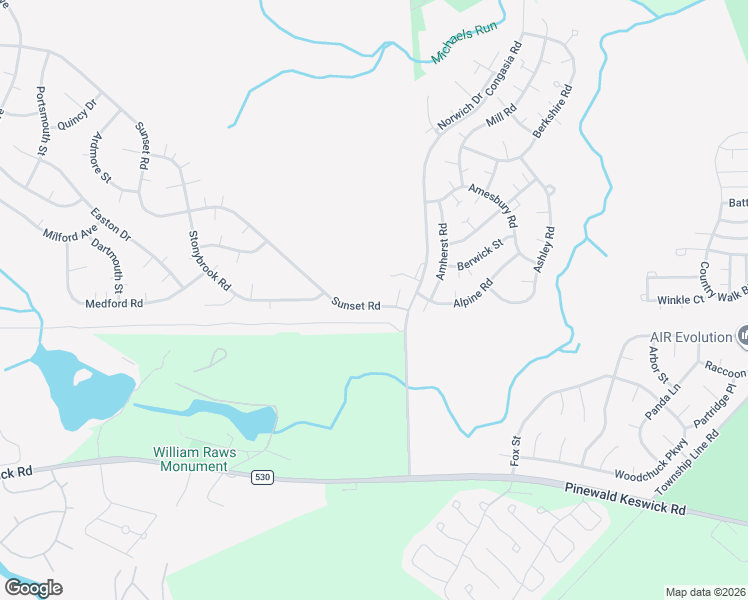 map of restaurants, bars, coffee shops, grocery stores, and more near 148A Sunset Road in Manchester Township