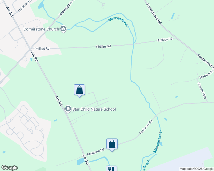 map of restaurants, bars, coffee shops, grocery stores, and more near 52 Phillips Road in Medford