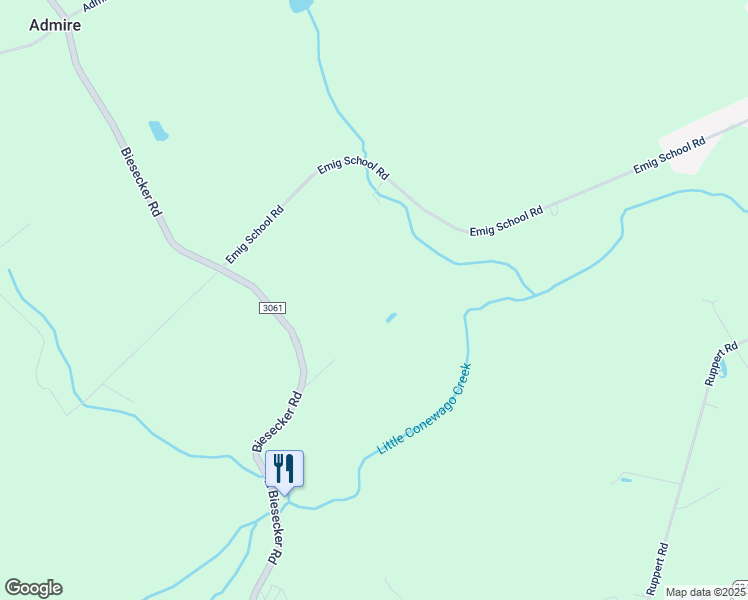 map of restaurants, bars, coffee shops, grocery stores, and more near 3965 Biesecker Road in Dover