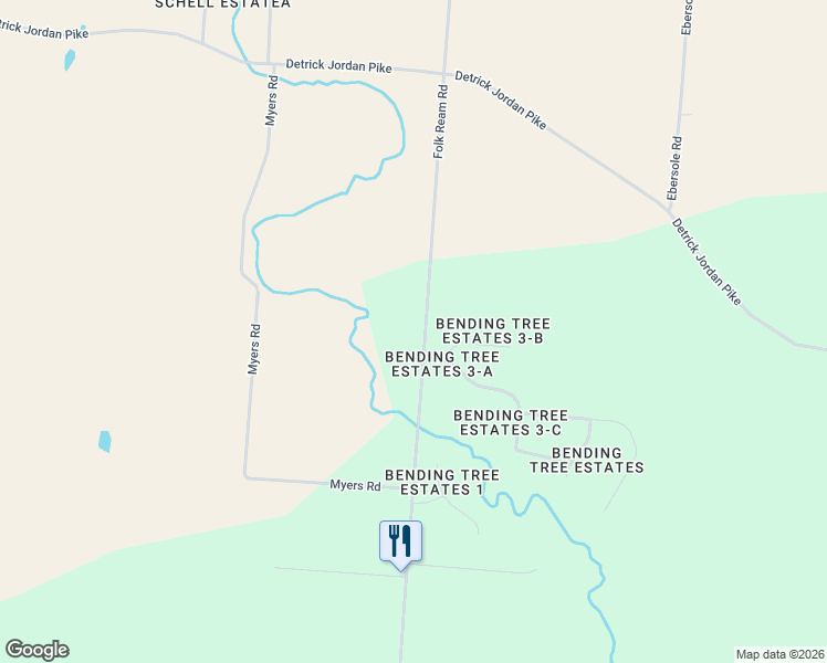 map of restaurants, bars, coffee shops, grocery stores, and more near 1875 Folk Ream Road in Springfield
