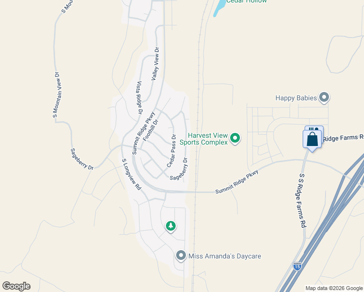map of restaurants, bars, coffee shops, grocery stores, and more near 1325 Sageberry Drive in Santaquin