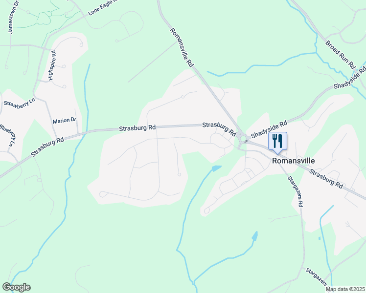 map of restaurants, bars, coffee shops, grocery stores, and more near 1007 Weible Drive in Coatesville
