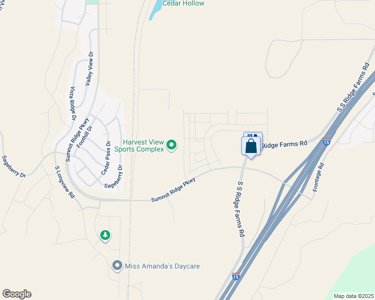 map of restaurants, bars, coffee shops, grocery stores, and more near 1389 Harvest View Drive in Santaquin