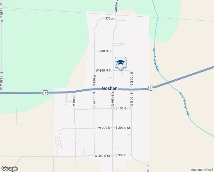 map of restaurants, bars, coffee shops, grocery stores, and more near 26 West Main Street in Goshen