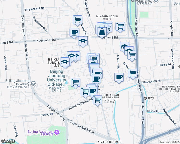 map of restaurants, bars, coffee shops, grocery stores, and more near in Beijing