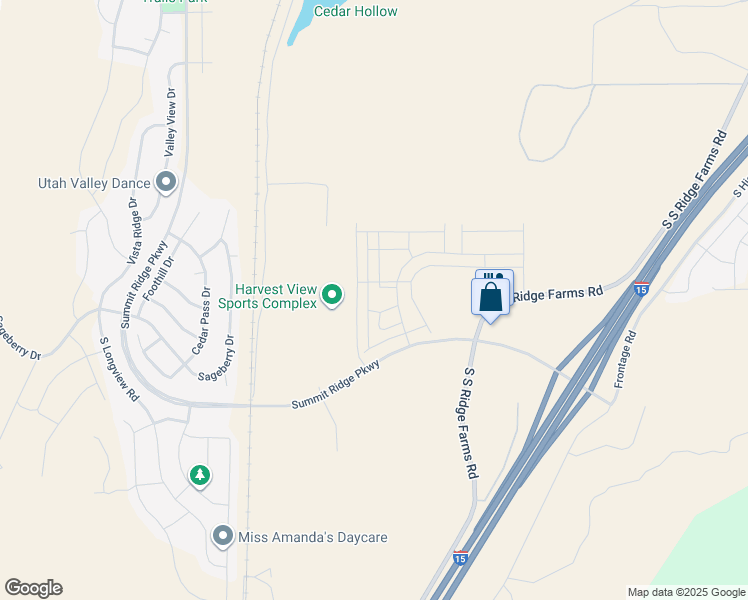 map of restaurants, bars, coffee shops, grocery stores, and more near 1375 Oakdale Drive in Santaquin
