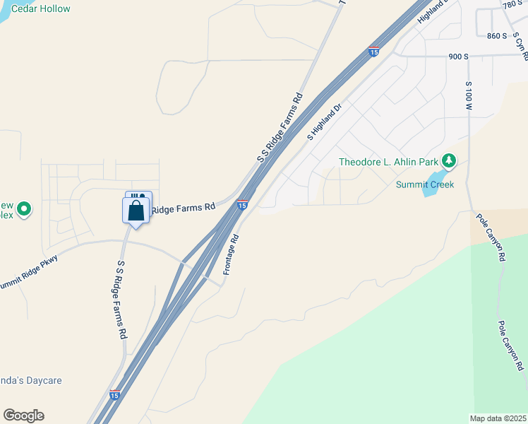 map of restaurants, bars, coffee shops, grocery stores, and more near 647 South Raintree Lane in Santaquin