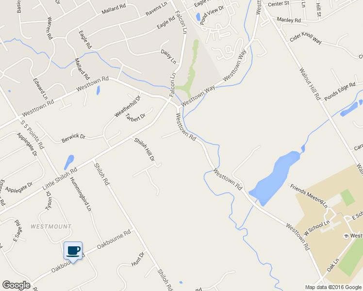 map of restaurants, bars, coffee shops, grocery stores, and more near 1118 Chateau Drive in West Chester