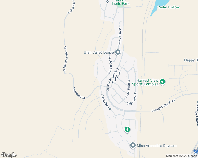 map of restaurants, bars, coffee shops, grocery stores, and more near 1341 West View Drive in Santaquin