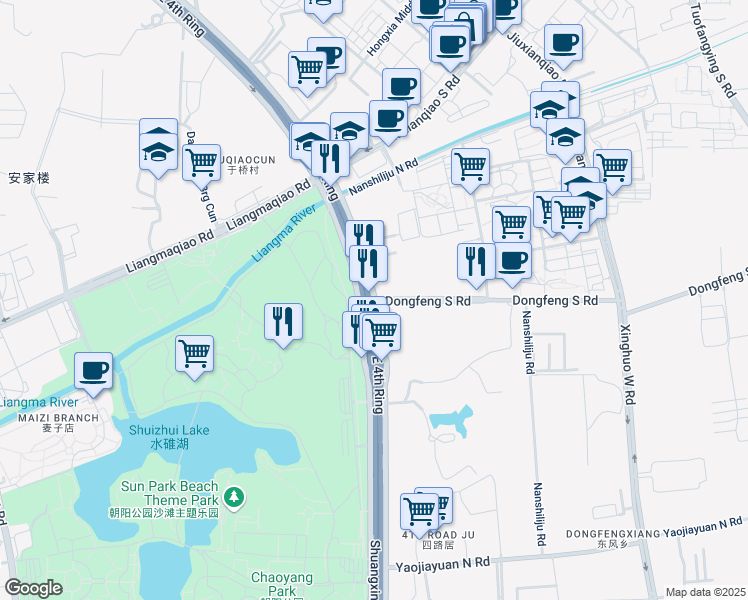 map of restaurants, bars, coffee shops, grocery stores, and more near in 