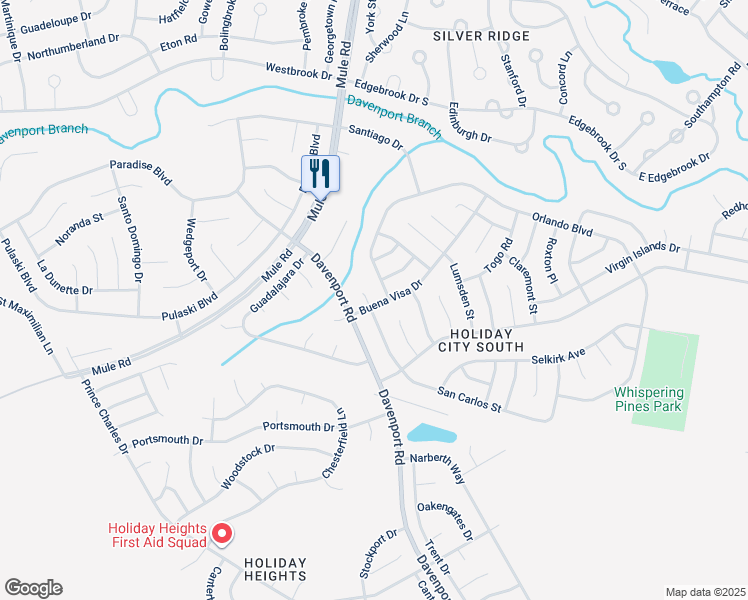 map of restaurants, bars, coffee shops, grocery stores, and more near 2 San Carlos Court in Toms River