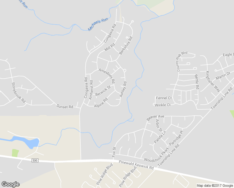 map of restaurants, bars, coffee shops, grocery stores, and more near 2 Amesbury Road in Manchester Township