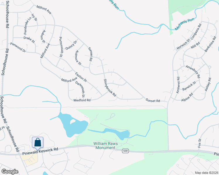 map of restaurants, bars, coffee shops, grocery stores, and more near 29B Stonybrook Road in Manchester Township