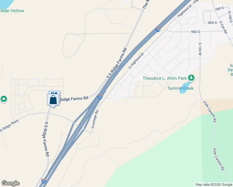 map of restaurants, bars, coffee shops, grocery stores, and more near 1349 South Raintree Lane in Santaquin