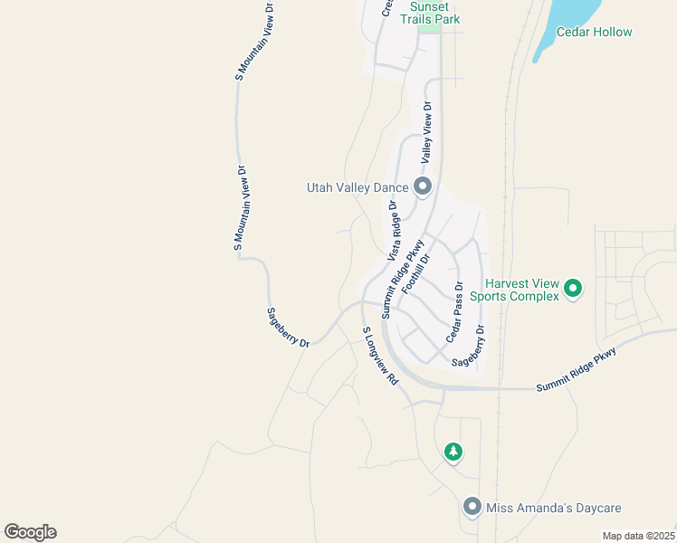 map of restaurants, bars, coffee shops, grocery stores, and more near 1334 West View Drive in Santaquin