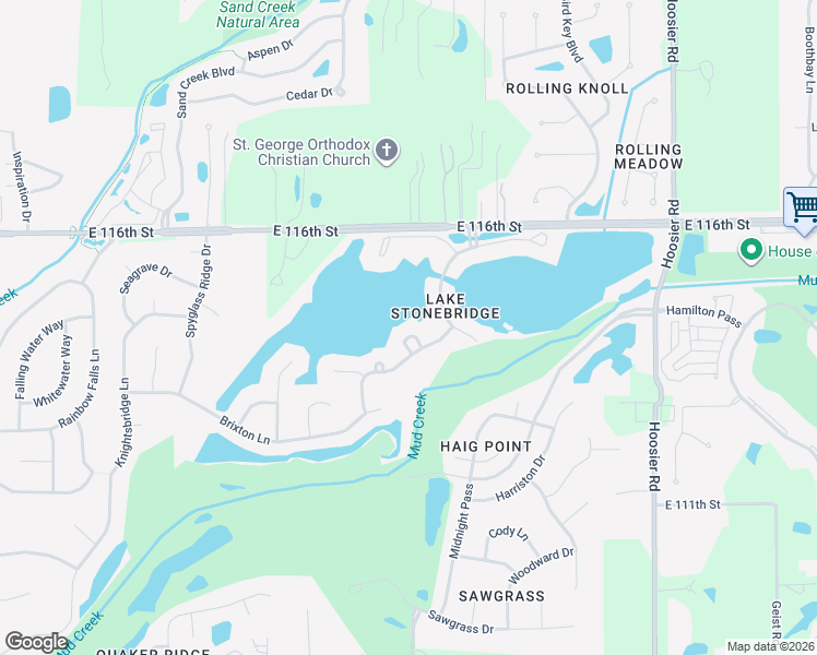 map of restaurants, bars, coffee shops, grocery stores, and more near 10814 Grindstone Drive in Fishers