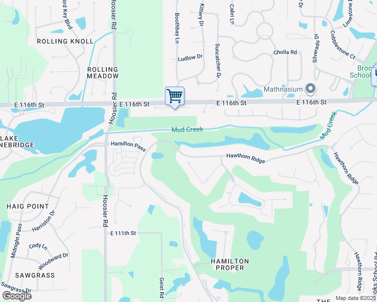 map of restaurants, bars, coffee shops, grocery stores, and more near 11962 Hawthorn Ridge in Fishers