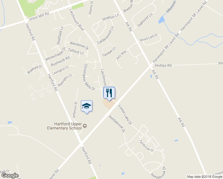 map of restaurants, bars, coffee shops, grocery stores, and more near 1800 Ralston Drive in Mount Laurel Township