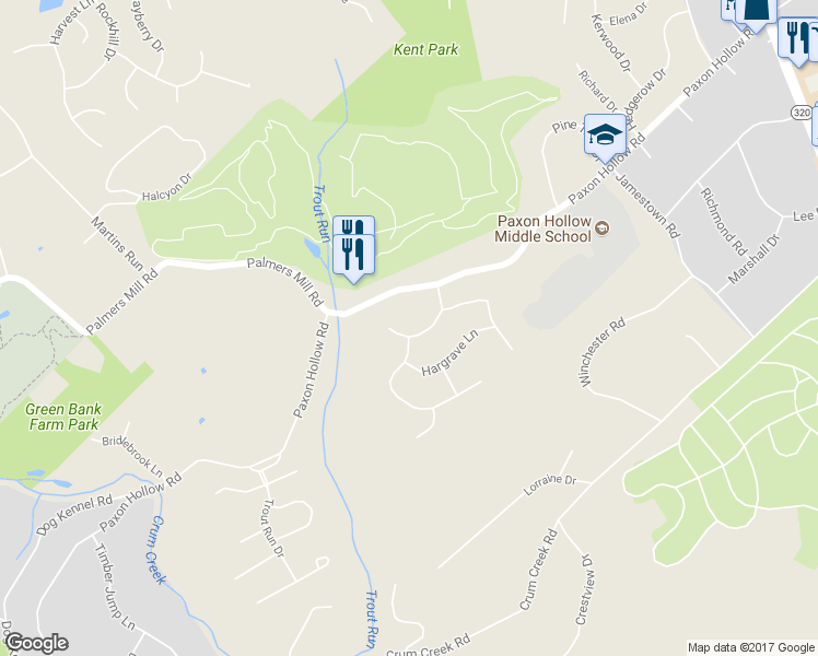 map of restaurants, bars, coffee shops, grocery stores, and more near 7 Worthington Lane in Media