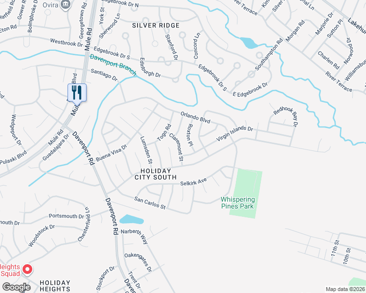 map of restaurants, bars, coffee shops, grocery stores, and more near 25 Claremont Street in Toms River