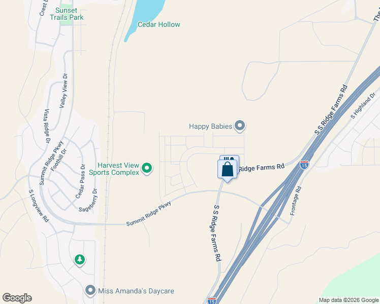map of restaurants, bars, coffee shops, grocery stores, and more near 1145 West Fox Run Avenue in Santaquin
