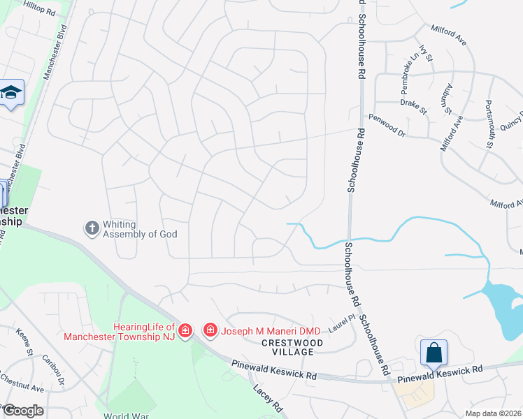 map of restaurants, bars, coffee shops, grocery stores, and more near 7 Hancock Drive in Manchester Township