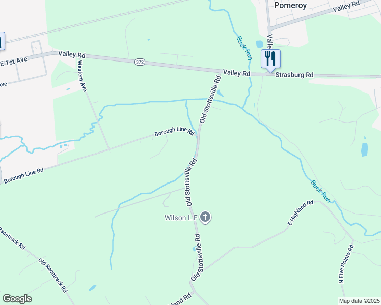 map of restaurants, bars, coffee shops, grocery stores, and more near 454 Old Stottsville Road in Parkesburg