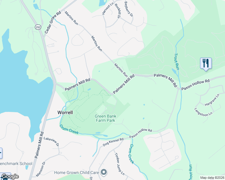map of restaurants, bars, coffee shops, grocery stores, and more near 970 Palmers Mill Road in Media