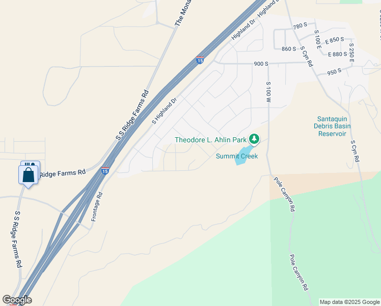 map of restaurants, bars, coffee shops, grocery stores, and more near 1273 South Westwood Way in Santaquin