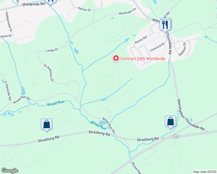 map of restaurants, bars, coffee shops, grocery stores, and more near 1518 Sawtimber Trail in West Chester