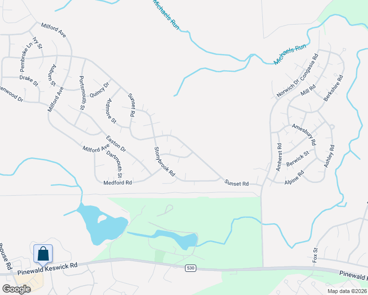 map of restaurants, bars, coffee shops, grocery stores, and more near 109 Sunset Road in Manchester Township