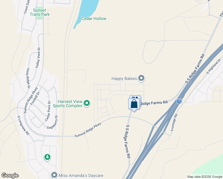 map of restaurants, bars, coffee shops, grocery stores, and more near 1146 West Fox Run Avenue in Santaquin