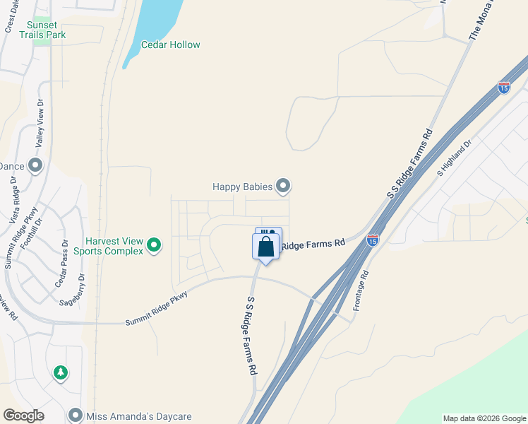 map of restaurants, bars, coffee shops, grocery stores, and more near 1022 West Fox Run Avenue in Santaquin