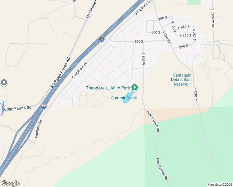 map of restaurants, bars, coffee shops, grocery stores, and more near 1257 South Bluff Street in Santaquin