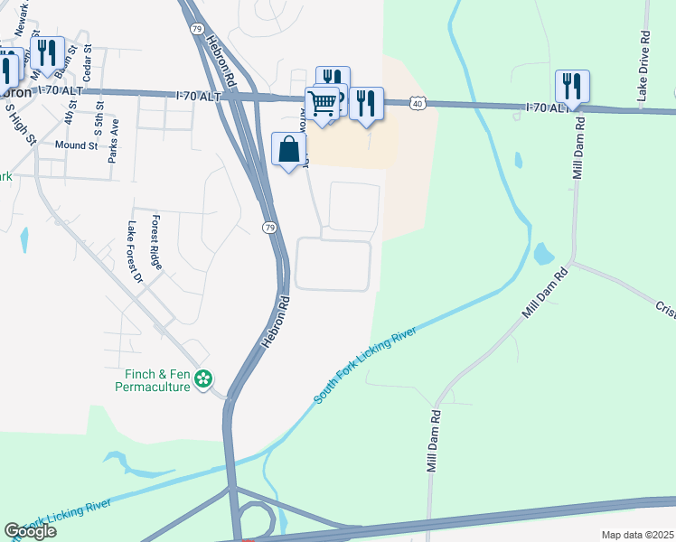 map of restaurants, bars, coffee shops, grocery stores, and more near 200 Arrowhead Drive in Hebron