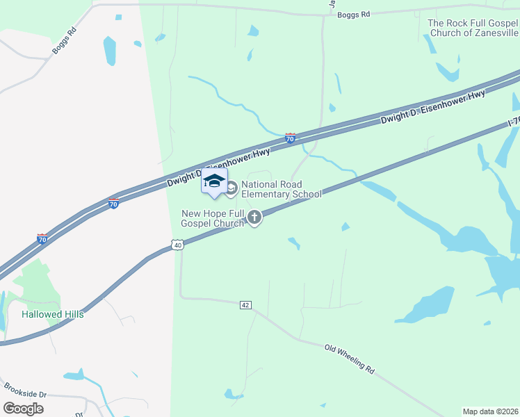 map of restaurants, bars, coffee shops, grocery stores, and more near 3585 East Pike in Zanesville