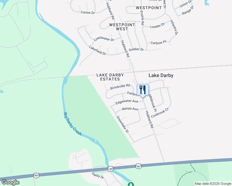 map of restaurants, bars, coffee shops, grocery stores, and more near 8654 Fairbrook Avenue in Galloway