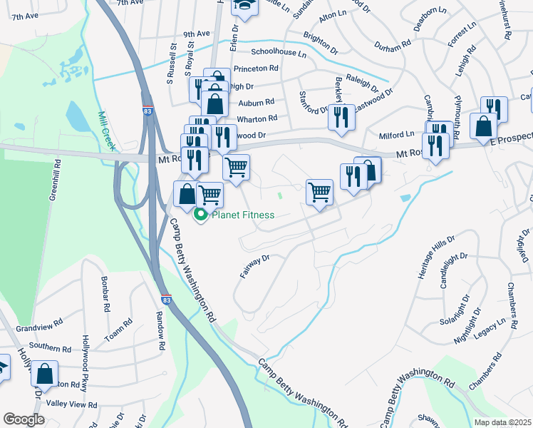 map of restaurants, bars, coffee shops, grocery stores, and more near 42 Jayme Drive in East York